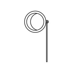Monocle icon in outline style isolated on white background vector illustration
