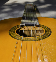 Naklejka premium Acoustic Spanish Flamenco Guitar