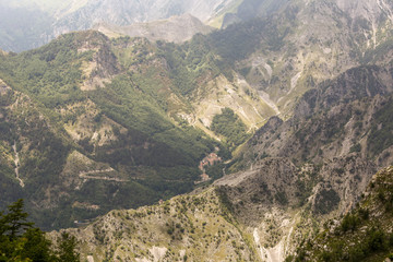 Italien,Toscana,Riviera,ApuinischeAlpen, Versilia, Marmor, Steinbruch, Berge, Wolken, Bergarbeiter,...