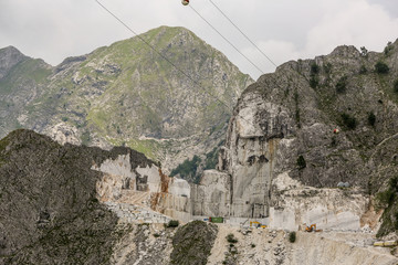 Italien,Toscana,Riviera,ApuinischeAlpen, Versilia, Marmor, Steinbruch, Berge, Wolken, Bergarbeiter,...