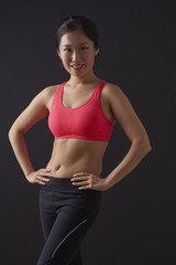 Young Asian Woman Preparing for Workout.