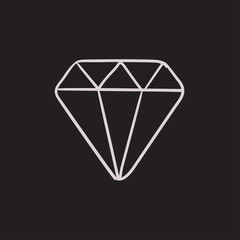 Diamond sketch icon.