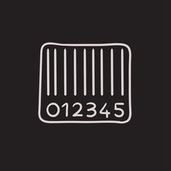 Barcode sketch icon.