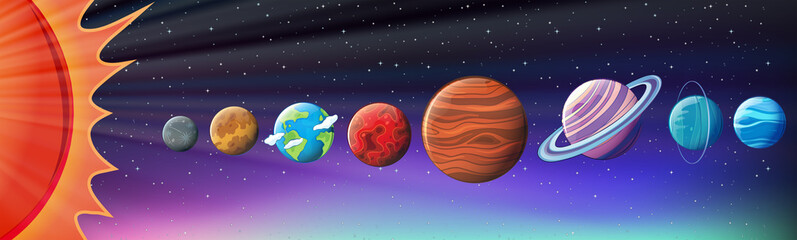 Planets in solar system © blueringmedia