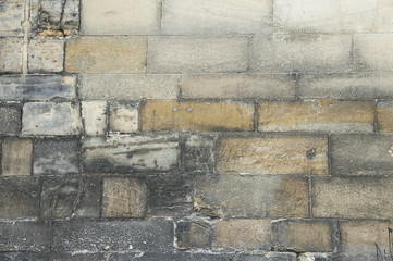 Old grey stone wall background texture