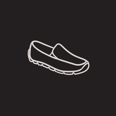 Male shoe sketch icon.
