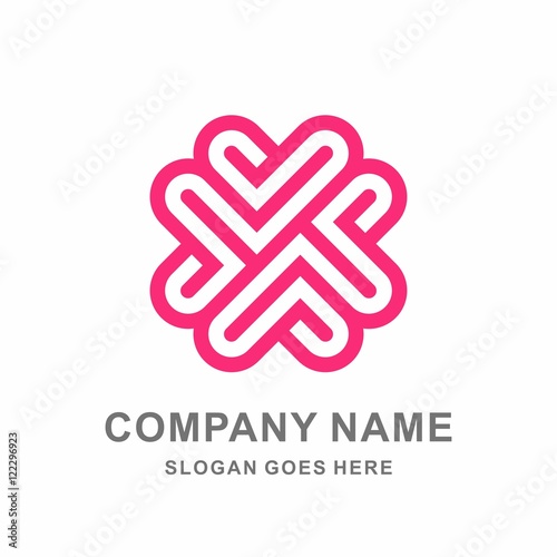 circular geometric heart love outline decoration vector logo design circular geometric heart love outline decoration vector logo design
