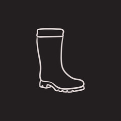 High boot sketch icon.