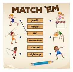 Matching game for sports