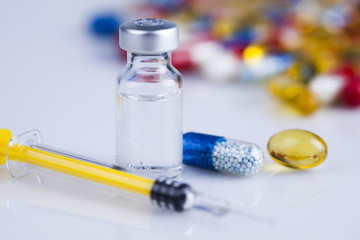 Medicine and healthy, Close up of capsules