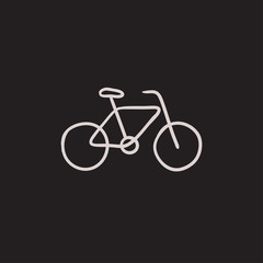 Bicycle sketch icon.