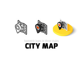 City map icon in different style