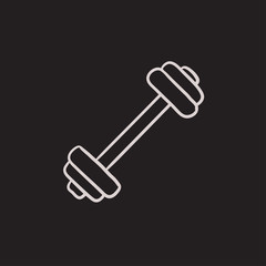 Dumbbell sketch icon.