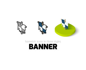 Banner icon in different style