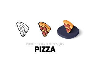 Pizza icon in different style