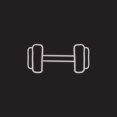 Dumbbell sketch icon.