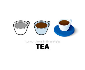 Tea icon in different style