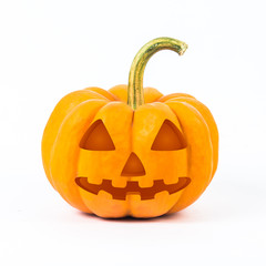 Halloween Pumpkins on white background