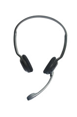 Headphones with Mic Isolated on White

