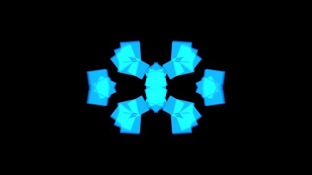 VJ blue dancing abstract