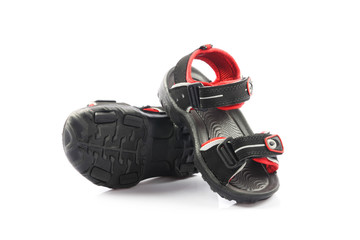 Children's footwear isolated on a white

