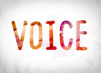 Voice Concept Watercolor Word Art