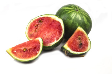 sliced juicy small decorative arbuziki near tseklogo ripe waterm