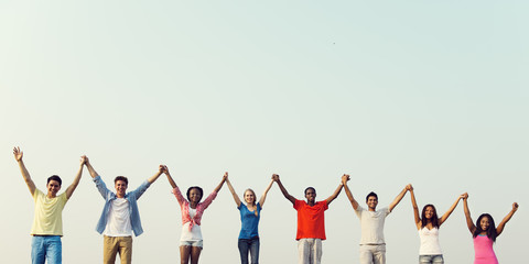 Friendship Gathering Casual Allies Group Concept