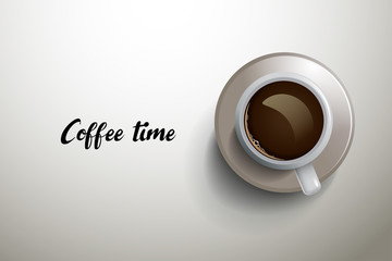 Coffee time design over white background