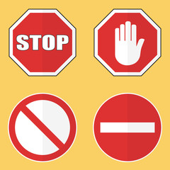 Set of stop signs