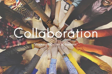 Foto op Plexiglas Collaboration Colleagues Cooperation Teamwork Concept © Rawpixel.com