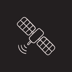 Satellite sketch icon.