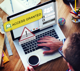 Access Allowed Entrust Password Secured Concept