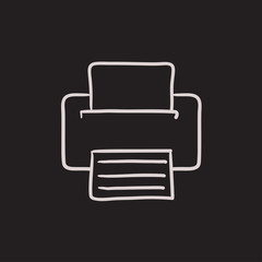 Printer sketch icon.