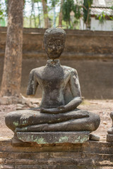 Buddha statue damaged