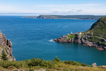 Fototapeta na wymiar View of Fort Amherst and Cape Spear