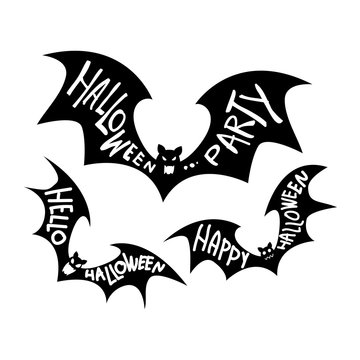 typographic in form bats, vector