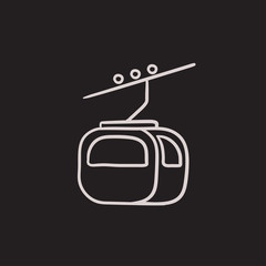 Funicular sketch icon.