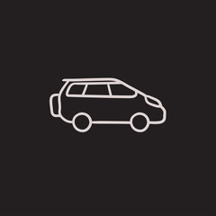 Minivan sketch icon.
