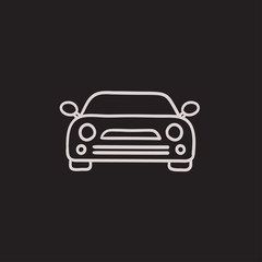 Car sketch icon.