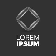 Rhombus futuristic logo