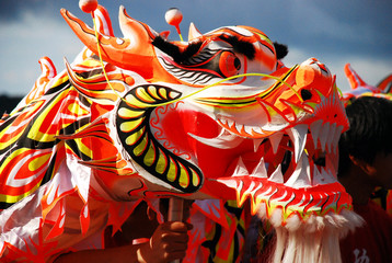 Chinese New Year Vibrant Dancing Dragon Head