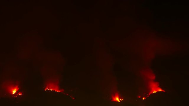 A time lapse of a California fire.