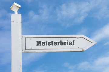 Schild 130 - Meisterbrief