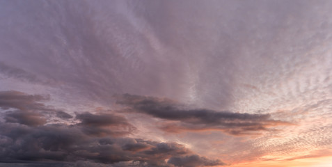 Colored evening sky