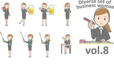 Diverse set of business woman , EPS10 vector format vol.8