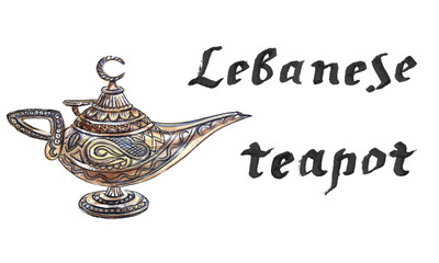 Aladdin's magic lamp with Genie