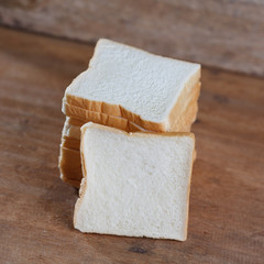 bread on wooden table background
