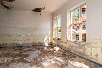 Abandoned and destroyed room
