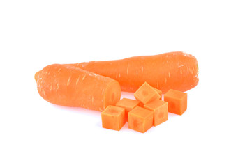  carrot cube on white background